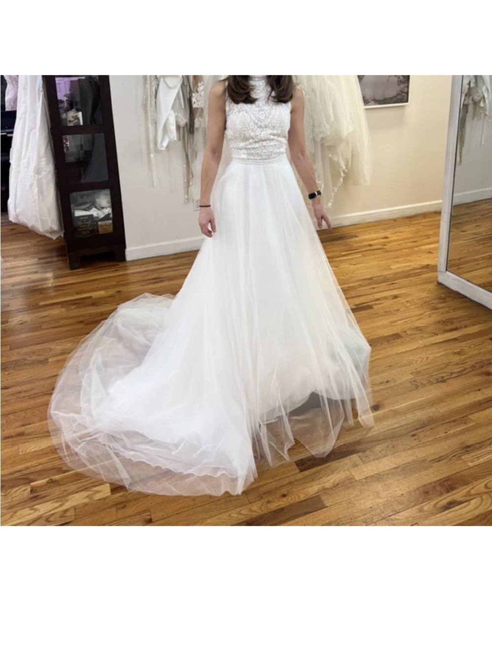ROSA Clara NEW wedding gown unaltered with tulle overlay. (New with tags!) - Picture 3 of 16